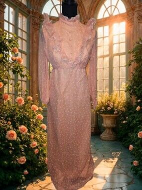 Apricot Prairie Cottagecore Dress